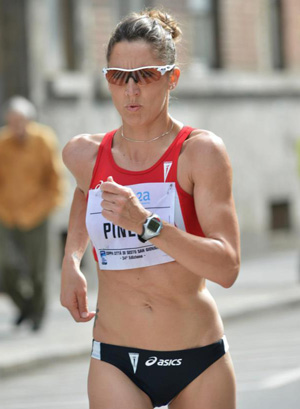 Ainhoa Pinedo en plena prueba 