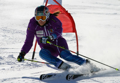Carolina Ruiz durante sus entrenamientos en Sierra Nevada 