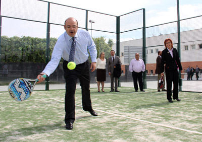 Sebastián Pérez durante la inauguración de las nuevas pistas