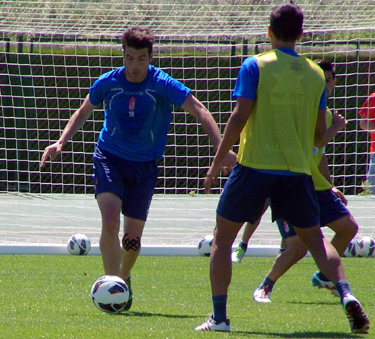 Lucena en el último entrenamiento de la temporada (GRJ)