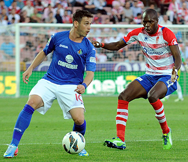 Nyom fue el jugador más tarjeteado del equipo (JOSÉ M. BALDOMERO)