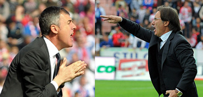 Lucas Alcaraz y Juan Antonio Anquela, los dos entrenadores de esta temporada