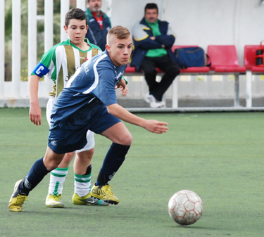 El equipo cadete en uno de los partidos de la temporada 