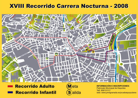 Recorrido de la prueba que se celebrará este viernes en Granada (GRJ)