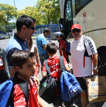 Llegada de los equipos a Sevilla 