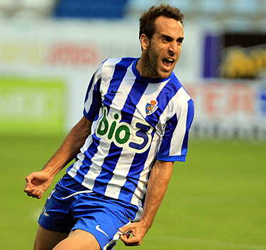 Carlos Ruiz durante su etapa con la Ponferradina 