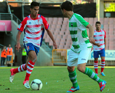 Nico en el encuentro de ida ante el Extremadura UD (JOSÉ M. ROMERO)
