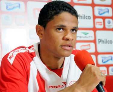 Douglas Santos en la rueda de prensa de despedida del Náutico (SIMEONE VILAR)