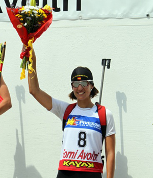 Padial, momentos antes de recibir la medalla de bronce 