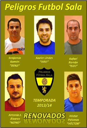 Los cinco jugadores seguirán en el Peligros FS