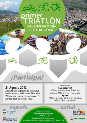 Cartel del I Triatlon del Poniente Granadino (GRJ)