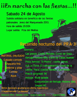Cartel de la subida solidaria 