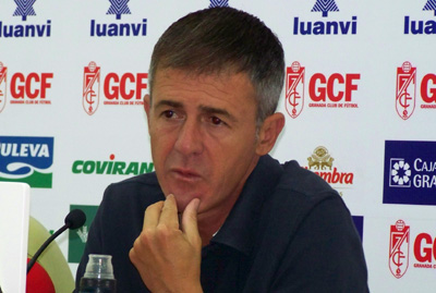 Lucas Alcaraz en la rueda de prensa previa al encuentro ante el Celta 