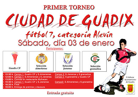Cartel oficial del I Torneo Guadix CF Cup que se disputa este sábado (GRJ)