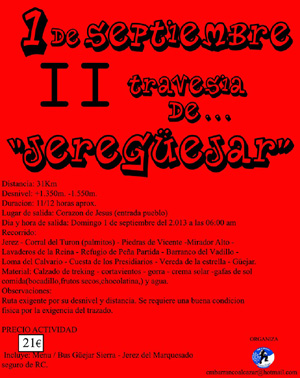 Cartel de la travesía 