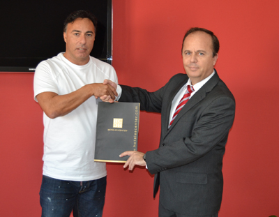 Quique Pina y el director general de Hoteles Center Juan Carlos Parellada