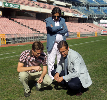 El concejal Antonio Granados junto al técnico y Carlos Casas (GRJ)