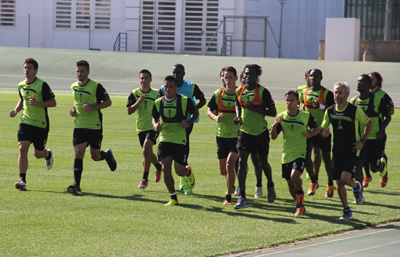 La plantilla rojiblanca se ha quedado mermada 