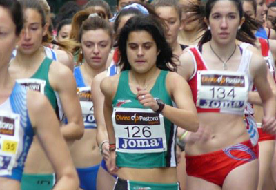 María Pérez durante una de las competiciones en las que participa 