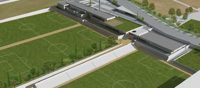 Una simulación de la futura ciudad deportiva del Granada