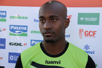 Foulquier atiende a los medios tras el entrenamiento (GRJ)