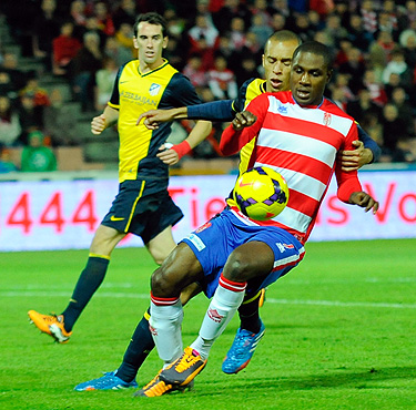 Ighalo se estrenó en casa en el equipo inicial ante los colchoneros (J. M. BALDOMERO)
