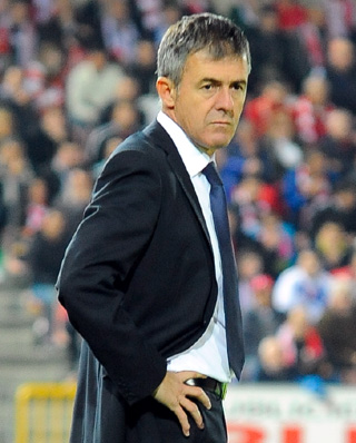 Alcaraz en un momento del partido ante el Málaga CF (BALDOMERO)