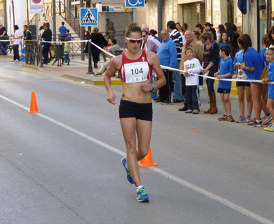 Ainhoa Pinedo en plena prueba