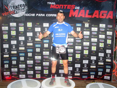 Tomás, exultante tras completar la prueba 