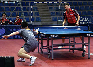 Vladimir Samsonov en el partido ante Wu Chih Chi (GRJ)