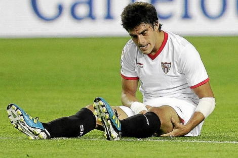 Perotti arrastra molestias tras el partido de Europa League 