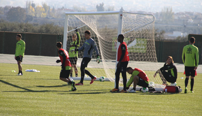 Sesión de entrenamiento de la pasada semana 