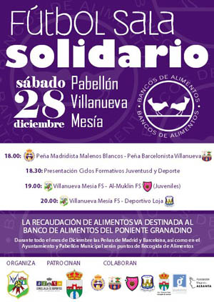 Cartel del evento solidario del próximo sábado 