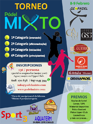 Cartel del Torneo de pádel 