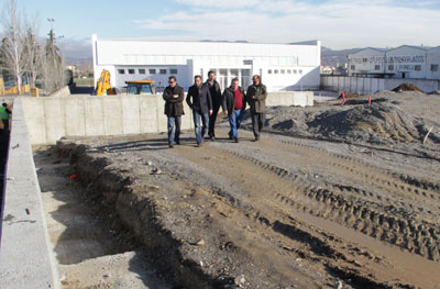 Visita a las obras del nuevo campo de fútbol 