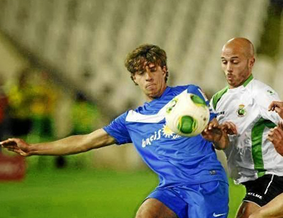 Marín durante su debut con el Almería 