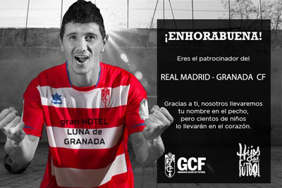 Gran Hotel Luna lucirá en las camisetas del Granada 