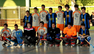 Foto de hermandad entre los dos equipos 