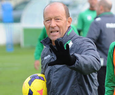 Calderon durante un entrenamiento con el Betis 