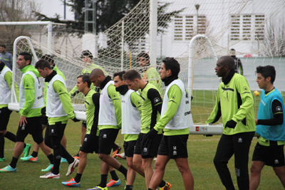 La plantilla ya prepara el próximo encuentro 