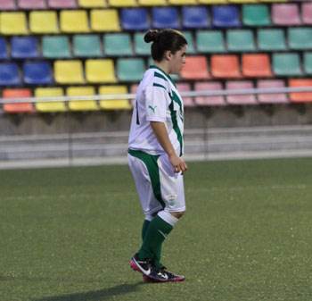 Lorena Barranco durante un partido con el combinado andaluz 