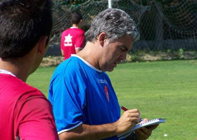 Aguado durante un entrenamiento 