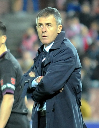 Lucas Alcaraz durante el transcurso del partido (BALDOMERO)