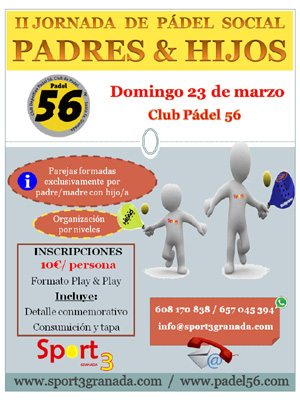 Cartel del torneo de pádel 