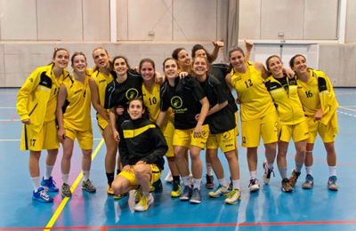 Las jugadores del Presentación celebran su pase a semifinales 