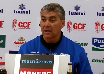 Aguado en la previa al encuentro ante el Cartagena (GRJ)