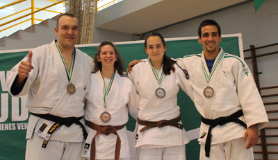 Los cuatro medallistas del Club Chinchilla 