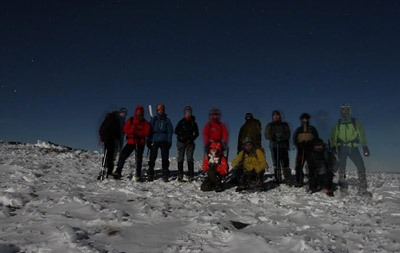 Los participantes en la ascensión 