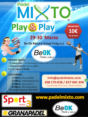 Cartel del torneo de pádel 