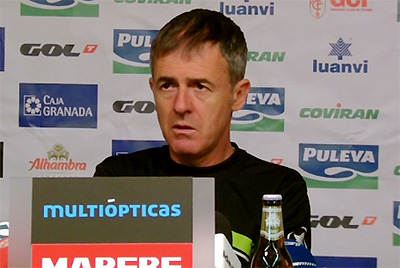 Alcaraz durante la comparecencia de prensa previa al At. Madrid (GRJ)